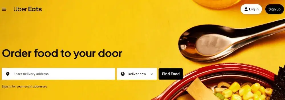 Uber Eats signup